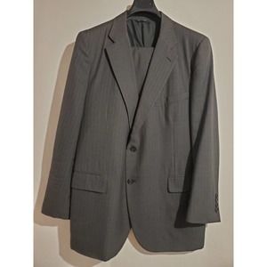 Brooks Brothers Mens Golden Fleece 100% Wool Gray Pinstripe 48R 43W 2 Piece Suit